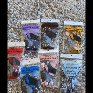 Button headband mask holder super cute